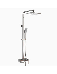 Zafiro Ducha Barral Monocomando Con Flor De Ducha, Duchador Manual Y Lavapies