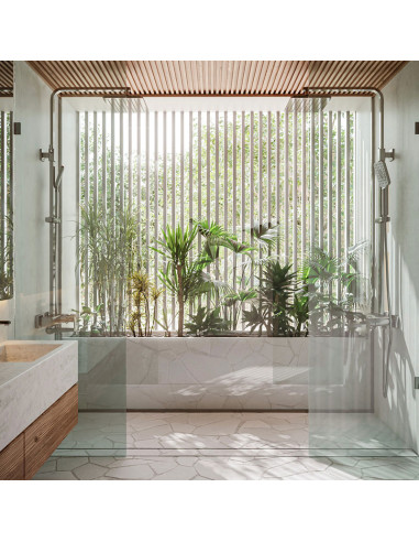 Zafiro Ducha Barral Monocomando Con Flor De Ducha, Duchador Manual Y Lavapies