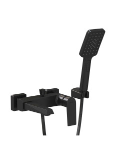 Zafiro - Juego Negro Monocomando Exterior Para Bañera Y Ducha  De Baño.