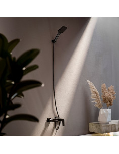 Zafiro - Juego Negro Monocomando Exterior Para Bañera Y Ducha  De Baño. 2