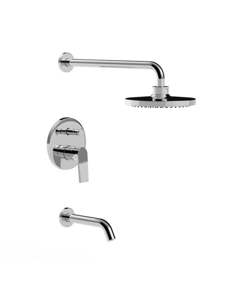 Zafiro Ducha De Embutir Monocomando Con Flor De Ducha Y Lavapies