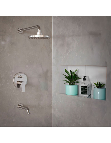 Zafiro Ducha De Embutir Monocomando Con Flor De Ducha Y Lavapies