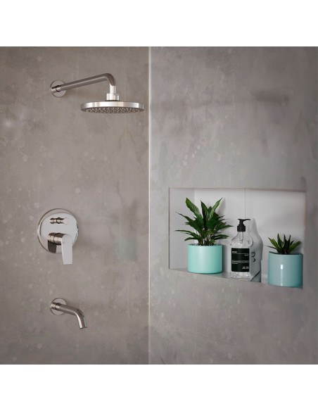 Zafiro Ducha De Embutir Monocomando Con Flor De Ducha Y Lavapies