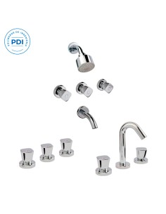 Alizé - Juego Cromo Bimando Lavatorio/bidet/ducha Pdi De Baño