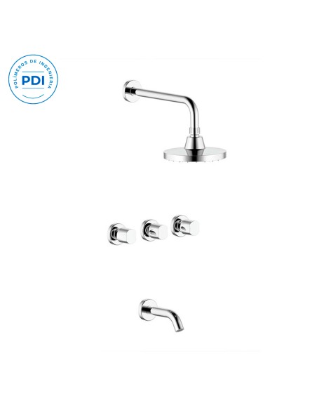 Galena Ducha Pdi De Embutir Bimando Con Flor De Ducha Y Lavapies