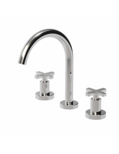 Cruxia - Juego Cromo Bimando Para Lavatorio De Baño.