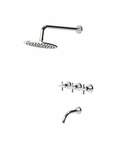 Cruxia Ducha De Embutir Bimando Con Flor De Ducha Y Lavapies