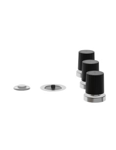 Leda Bidé Pdi Bimando Con Transferencia Negro Y Cromo 2