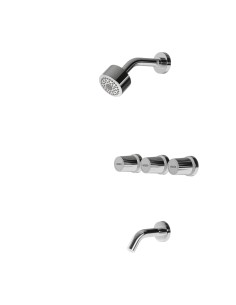 Leda Ducha De Embutir Bimando Con Flor De Ducha Y Lavapies