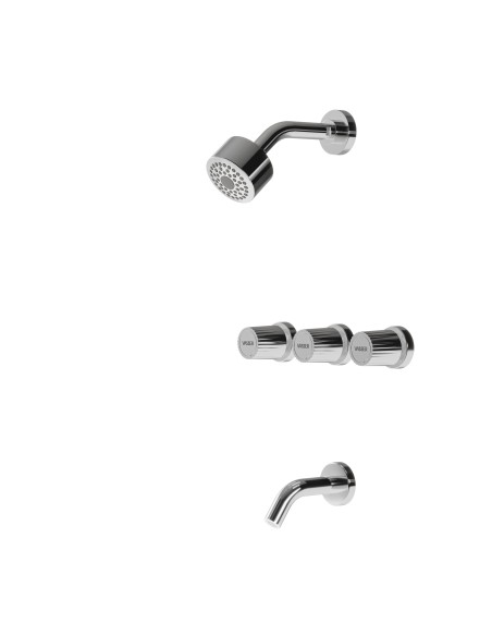 Leda Ducha De Embutir Bimando Con Flor De Ducha Y Lavapies