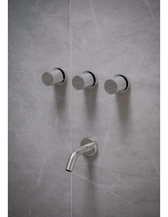 Leda Ducha De Embutir Bimando Con Flor De Ducha Y Lavapies 2