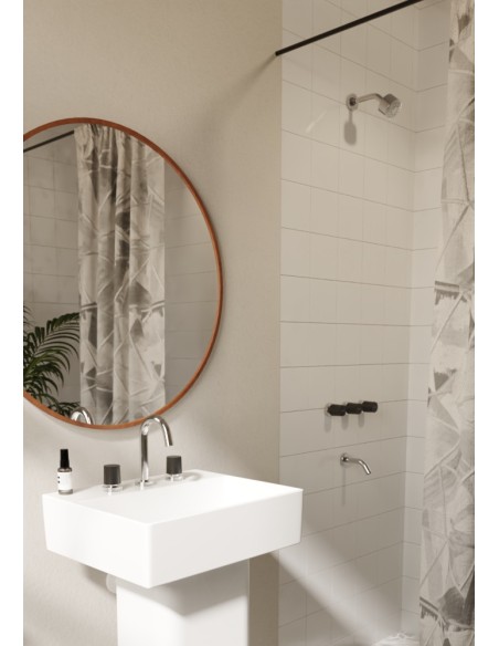 Leda Lavatorio Pdi Bimando Para Mesada Negro Y Cromo