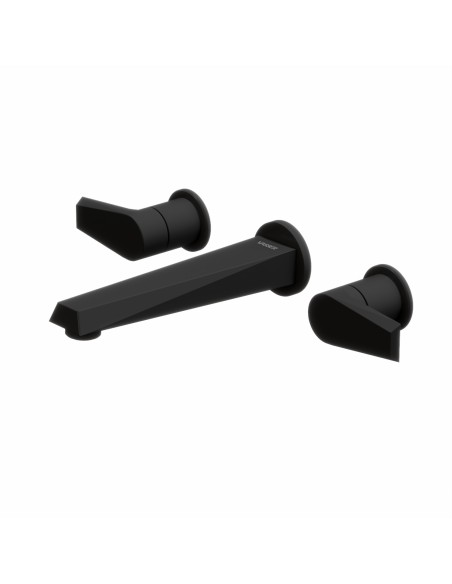 Zafiro Lavatorio Bimando Para Pared  Negro