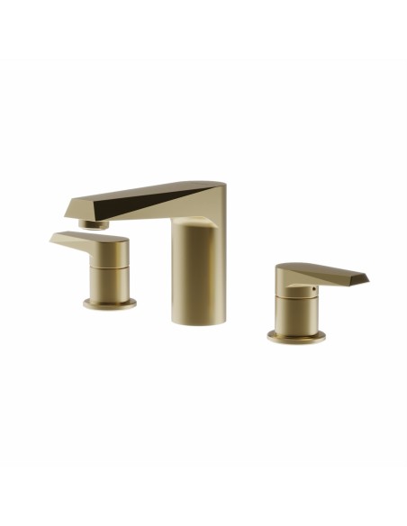 Zafiro Lavatorio Bimando Para Mesada Dorado