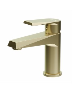 Zafiro Lavatorio Monocomando Bajo Para Mesada Dorado