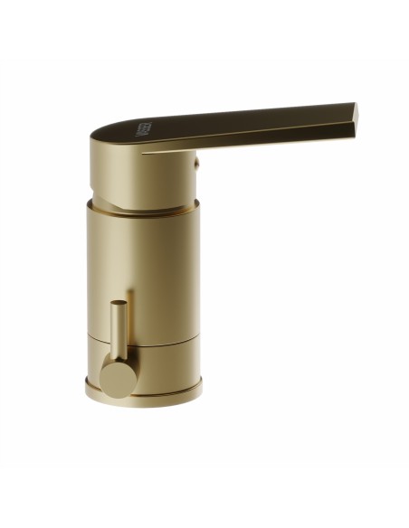 Zafiro Bidé Monocomando Con Transferencia Dorado