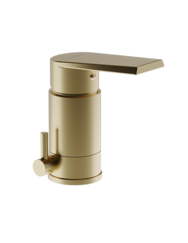 Zafiro Bidé Monocomando Con Transferencia Dorado