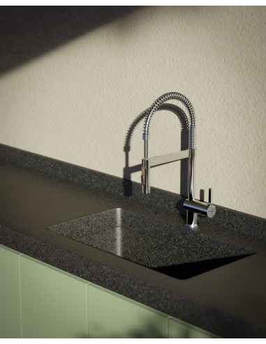 Extenssa Cocina Monocomando Para Mesada Con Pico Extensible