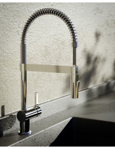 Extenssa Cocina Monocomando Para Mesada Con Pico Extensible