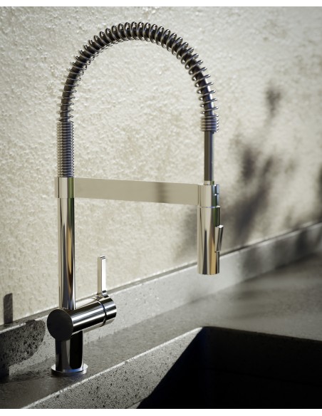 Extenssa Cocina Monocomando Para Mesada Con Pico Extensible