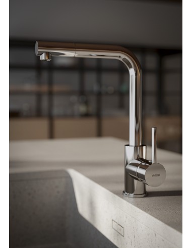 Kentalia Cocina Monocomando Para Mesada Con Pico Extensible