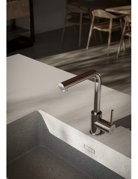 Kentalia Cocina Monocomando Para Mesada Con Pico Extensible