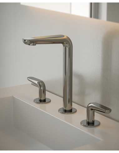Ginko Lavatorio Bimando Lever Para Mesada