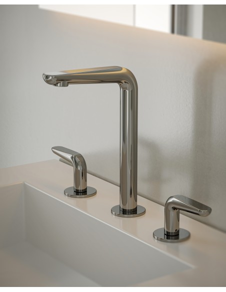 Ginko Lavatorio Bimando Lever Para Mesada