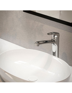 Iris -  Juego Cromo Monocomando Alto Para Lavatorio De Baño. 2