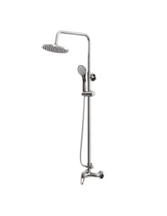 Iris - Juego Cromo Monocomando Exterior Sin Transferencia Para Ducha De Baño