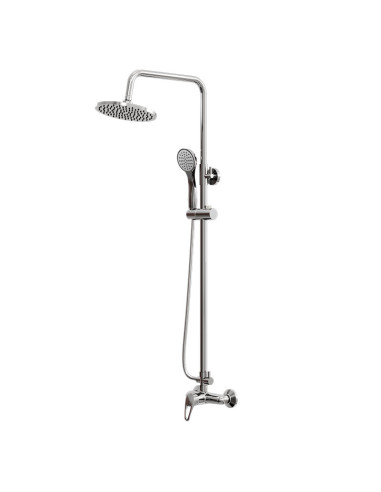 Iris Ducha Barral Monocomando Con Flor De Ducha Y Duchador Manual