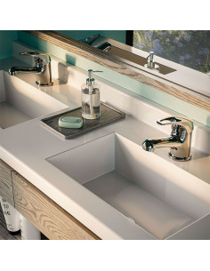 Iris - Juego Cromo Monocomando Para Lavatorio De Baño. 2