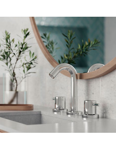 Onix - Juego Cromo Bimando Pdi Para Lavatorio De Baño. 2