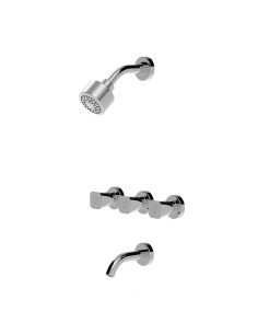 Alizé - Juego Cromo Bimando Para Ducha De Embutir De Baño.