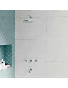 Onix - Juego Cromo Bimando Para Ducha De Embutir De Baño. 2