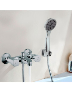 Alizé - Juego Cromo Bimando De Exterior Para Ducha De Baño 2