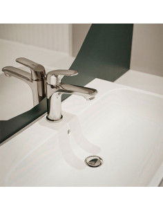 Kassia -  Juego Cromo Monocomando Para Lavatorio De Baño. 2