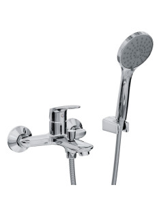 Kassia - Juego Cromo Monocomando Exterior Para Bañera Y Ducha  De Baño.