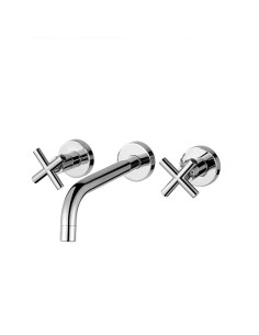 Cyrano - Juego Cromo Bimando Para Pared De Lavatorio De Baño.