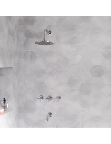 Cyrano Ducha De Embutir Bimando Con Flor De Ducha Y Lavapies