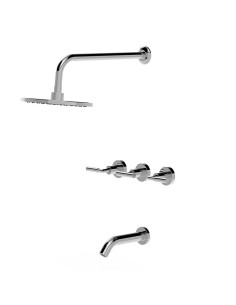 Cyrano Ducha De Embutir Bimando Con Flor De Ducha Y Lavapies