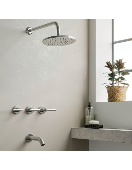 Cyrano Ducha De Embutir Bimando Lever Con Flor De Ducha Y Lavapies