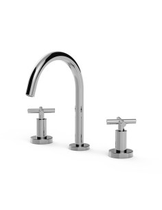 Cyrano - Juego Cromo Bimando Para Lavatorio De Baño.