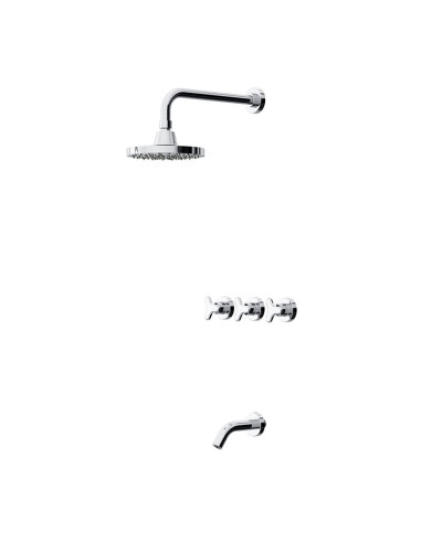 Treva Ducha De Embutir Bimando Con Flor De Ducha Y Lavapies