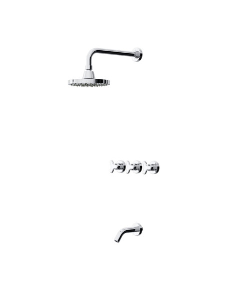 Treva Ducha De Embutir Bimando Con Flor De Ducha Y Lavapies