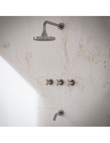 Treva Ducha De Embutir Bimando Con Flor De Ducha Y Lavapies