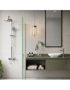 Lyra - Juego Cromo Monocomando Barral De 2 Vias Para Baño. 2