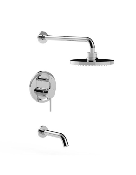 Lyra Ducha De Embutir Monocomando Con Flor De Ducha