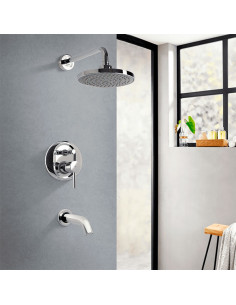 Lyra Ducha De Embutir Monocomando Con Flor De Ducha 2