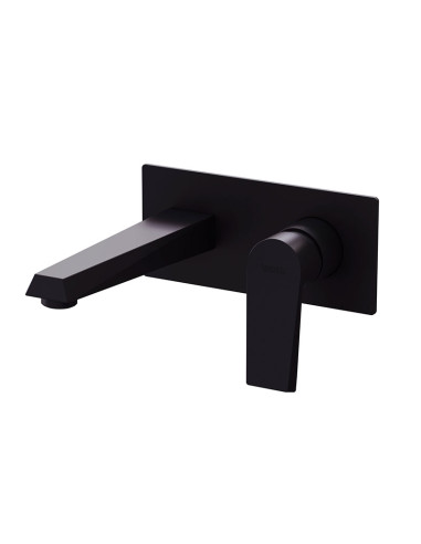 Zafiro Lavatorio Monocomano Para Pared Negro